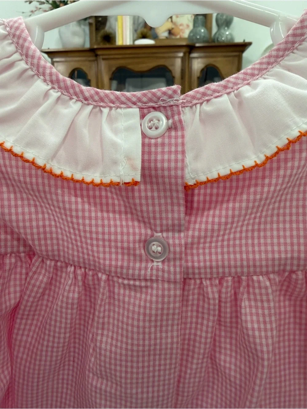 Baby Blessings Pink Gingham Pumpkin Outfit